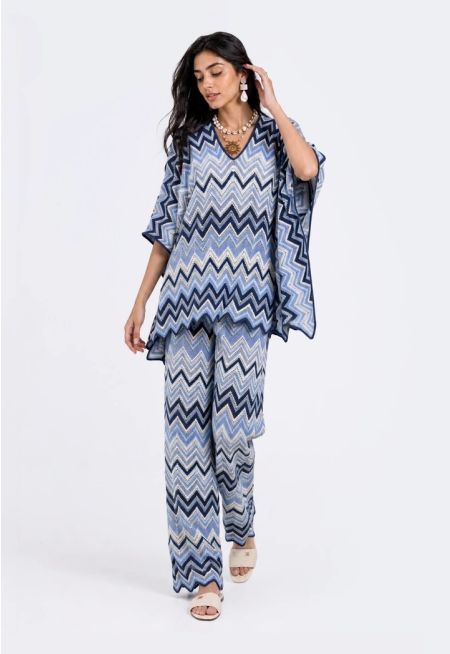 Crochet Knit Wide Leg Trousers