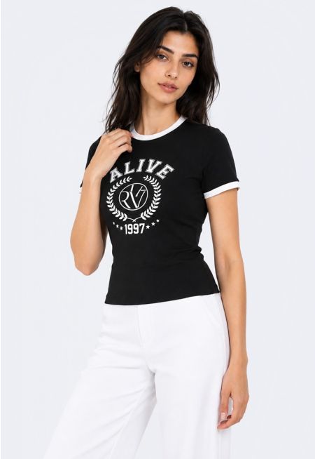 Contrast Graphic print T-Shirt