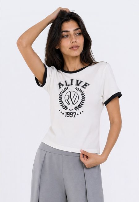 Contrast Graphic print T-Shirt