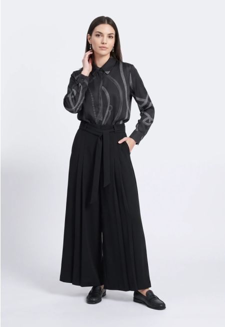Pleated Palazzo Trousers