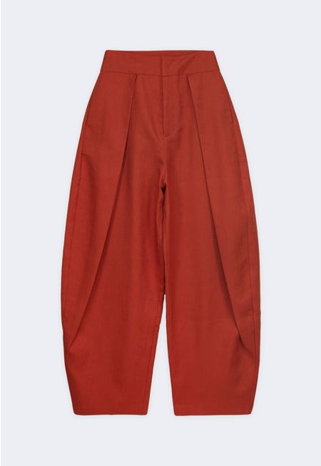Linen Barrel Trousers