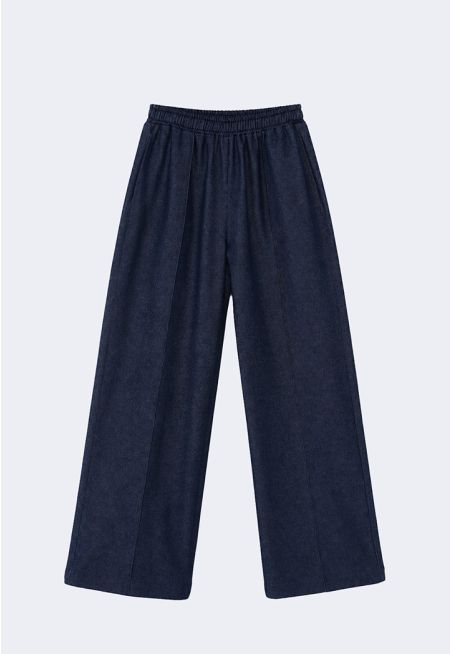 High Waist Denim Trousers