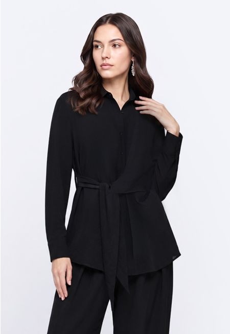 Side Tie Wrap Shirt