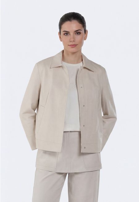 Solid Buttoned Jacket