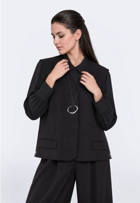 Relaxed Side-Zip Gilet