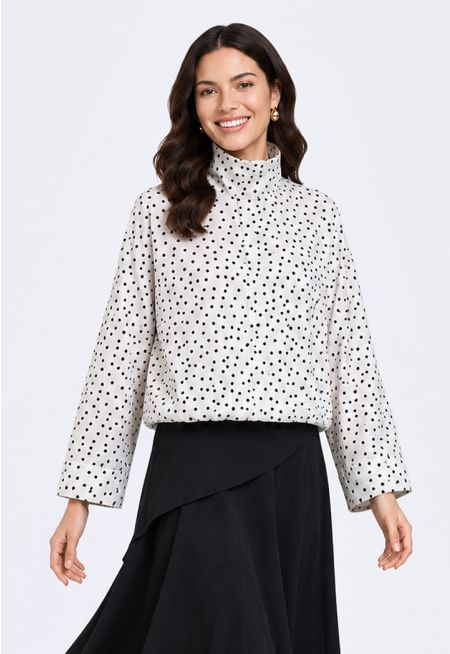 Polka Dot Bomber Jacket