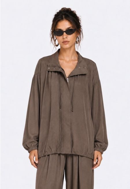 Relaxed Zip-Up Jacket