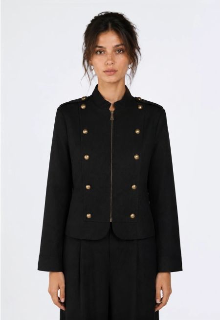 Military-Style Linen jacket