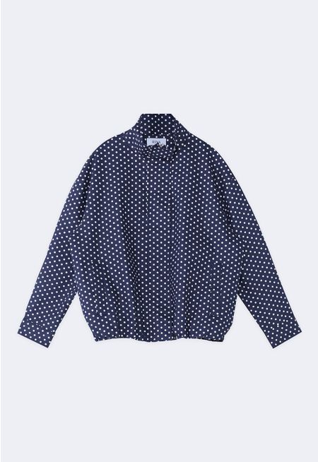 Polka Dot Bomber Jacket