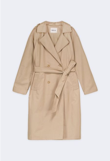 Double Breasted Midi Trench Coat