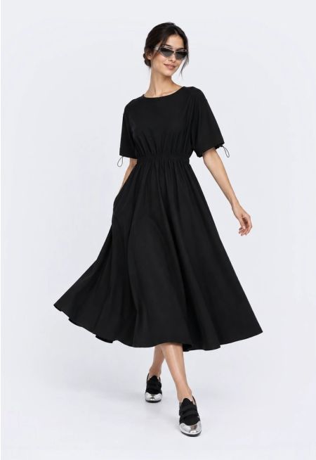Elastic Wasit Maxi Dress