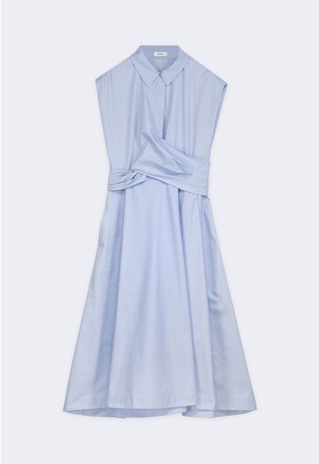 Wrapped Waist Midi Dress