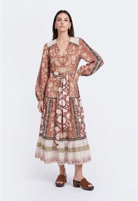 Printed Tiered Maxi Dress