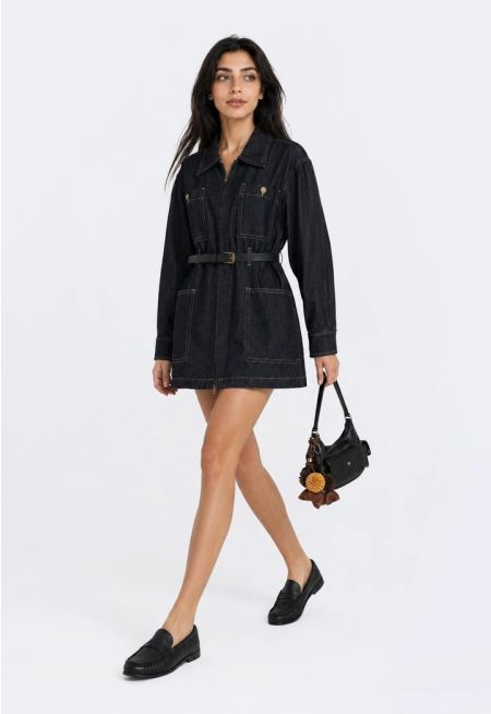 Casual Denim Mini Dress