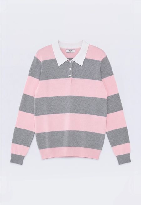 Knitted Striped Sweatshirt
