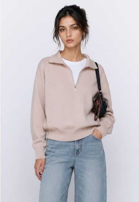 Solid Knitted Sweater