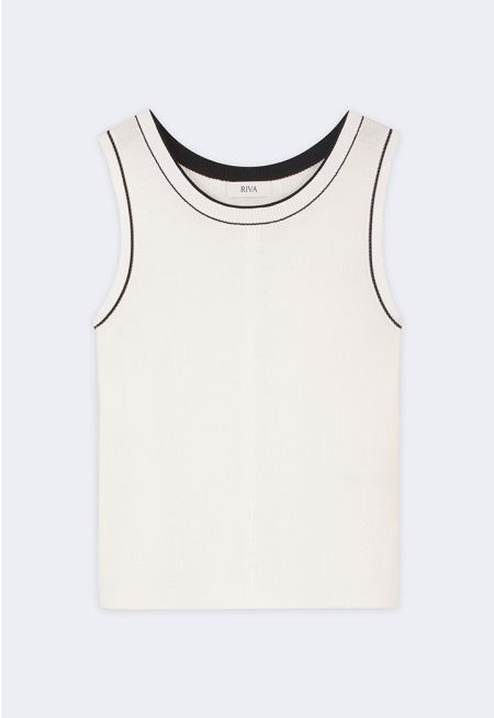 Contrast Knitted Tank top