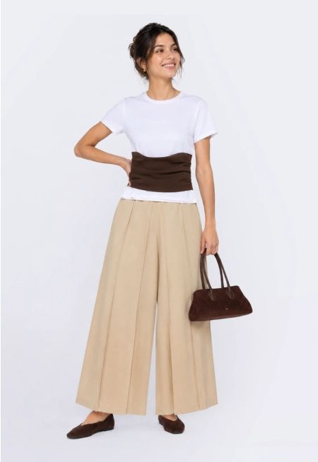 Pleated Palazzo Trousers