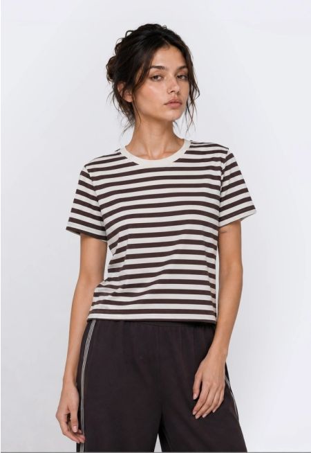 Knitted Striped T-Shirt