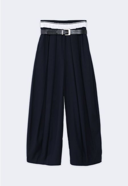 Barrel Trousers with Belt