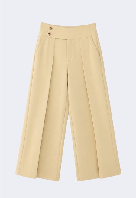 Front-Pleated Formal Trousers