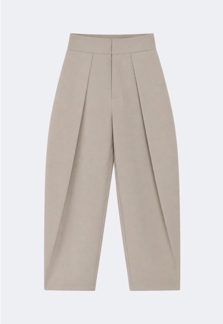 High Waist Barrel Trousers