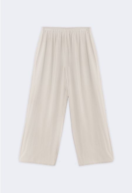 Crinkled High Waist Trousers