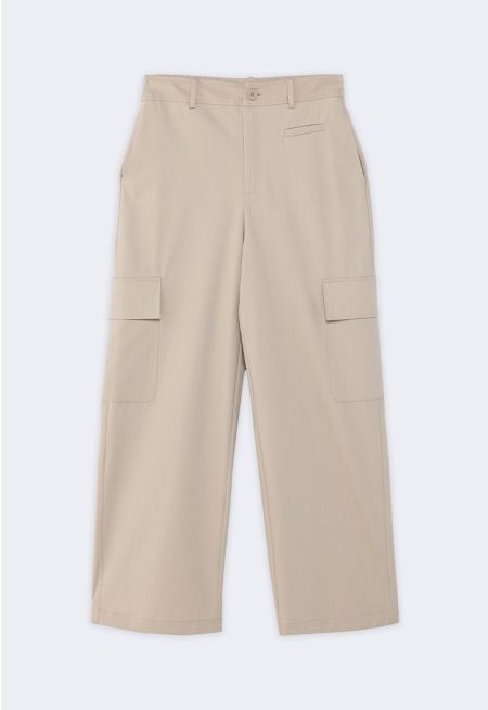 Straight-Cut Cargo Trousers