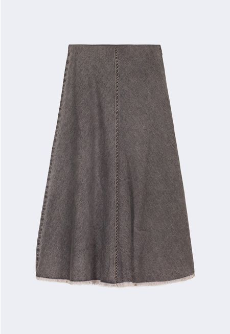 Denim Maxi Skirt