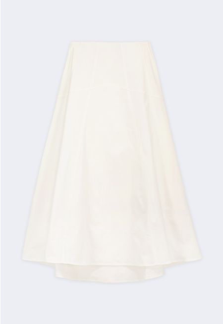 High-Low Poplin Maxi Skirt