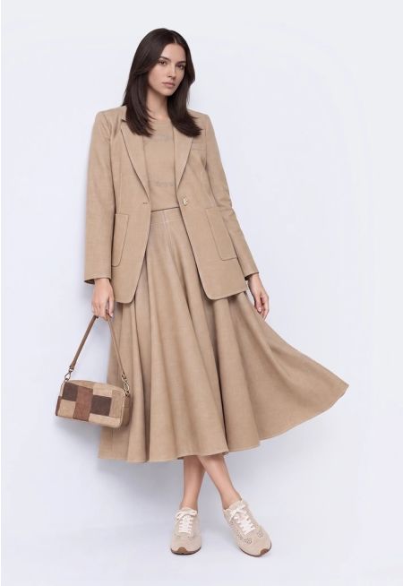  Flared Tencel Maxi Skirt