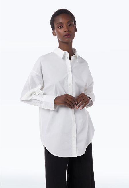 Classic Solid Buttoned Up Shirt -Sale