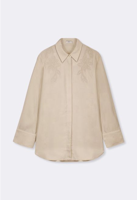 Solid Embroidered Shirt
