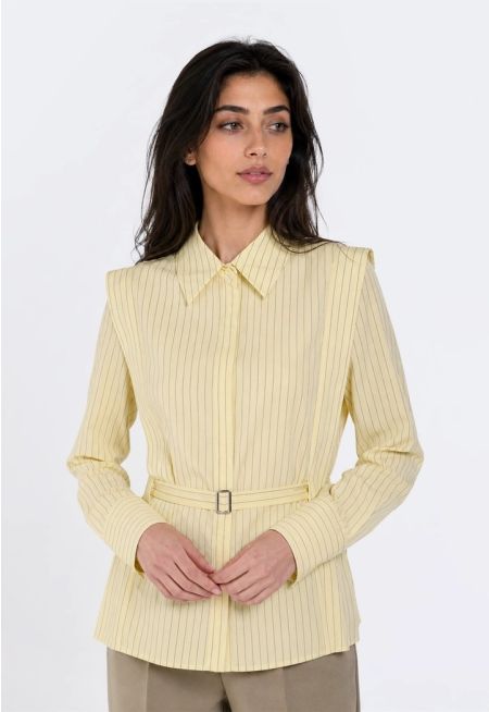 Striped Belted Modern Shirt