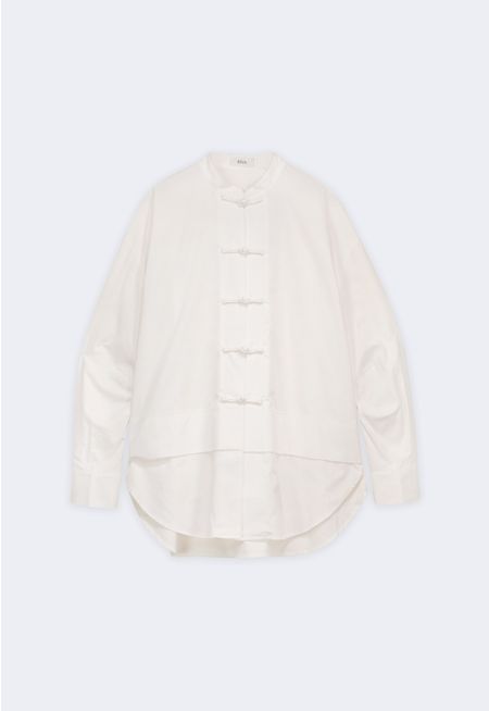 Shirt with Knot Button Details