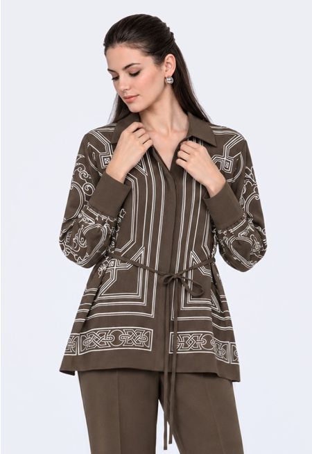 Printed Crinkled Shirt