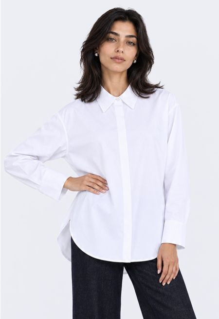 Solid High-Low Shirt