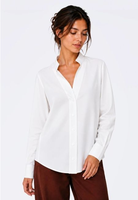 V-Neck Boxy Shirt