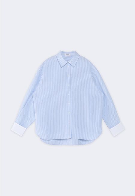 High-Low Striped Shirt