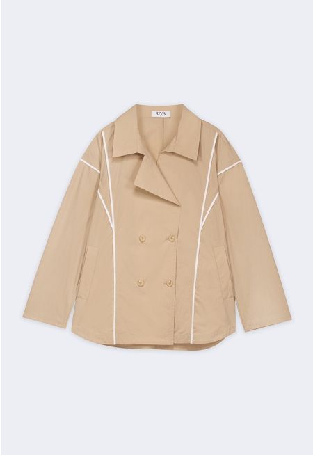 Contrast Piping Detail Jacket