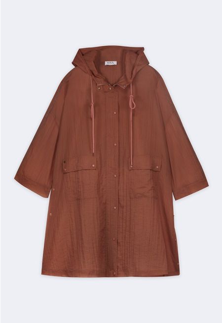 Checked Sheer Jacket