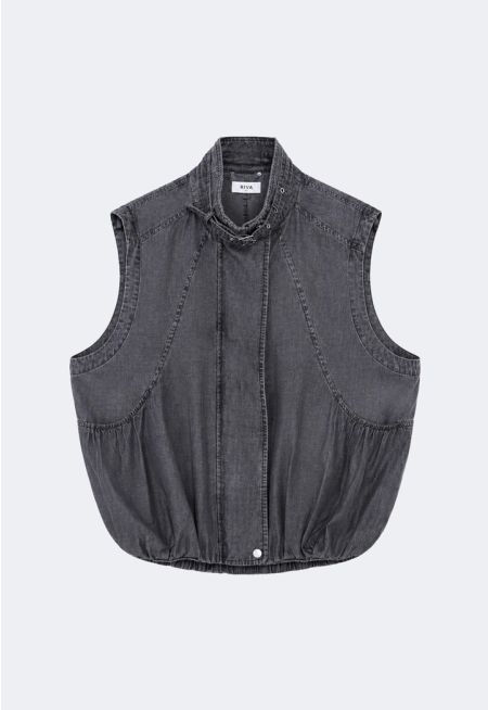 Contrast Collar Vest