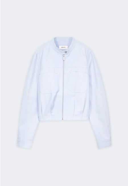 Cropped Zip-Up Jacket