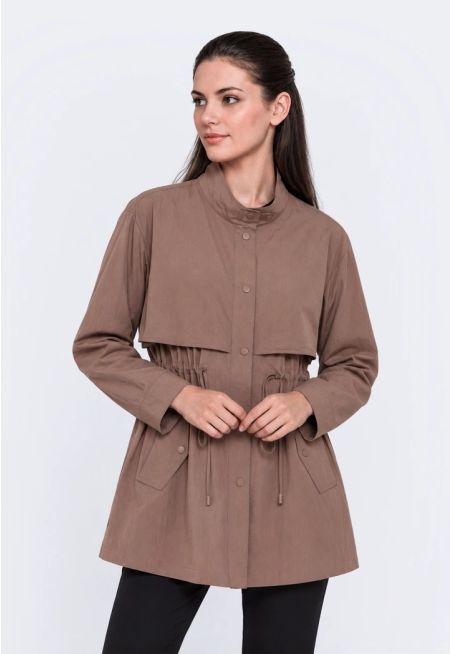 Adjustable-Tie Lightweight Jacket