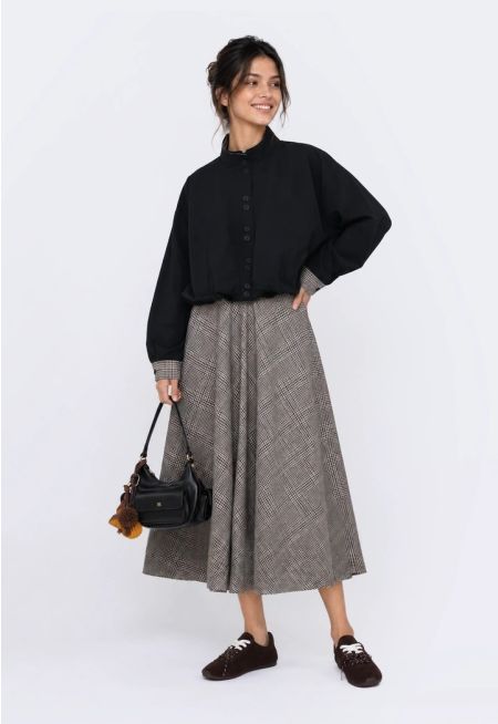 Checkered Maxi Skirt