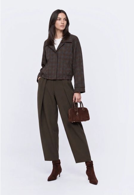 High Waist Barrel Trousers
