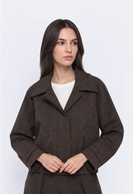 Plaid Bomber Jacket