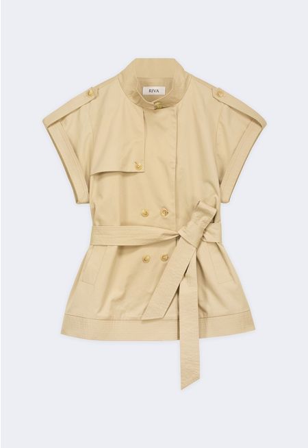 Sleeveless Trench Coat