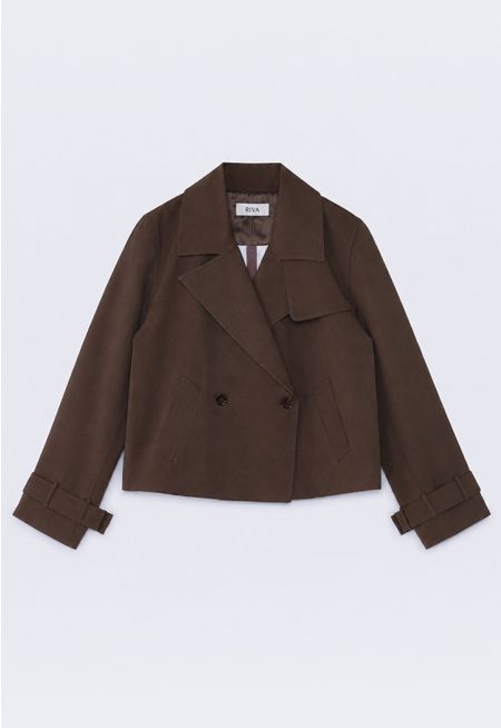 Double-Breasted Cropped Blazer
