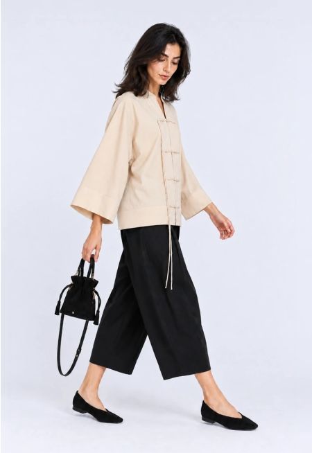 High Waist Barrel Trousers